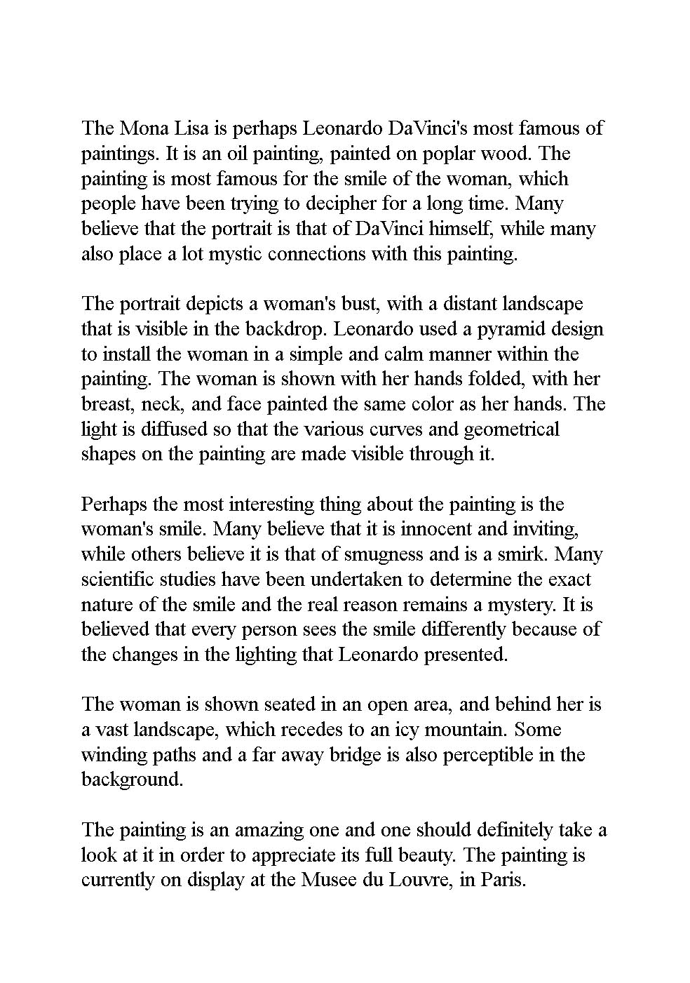 Descriptive Essay Samples
