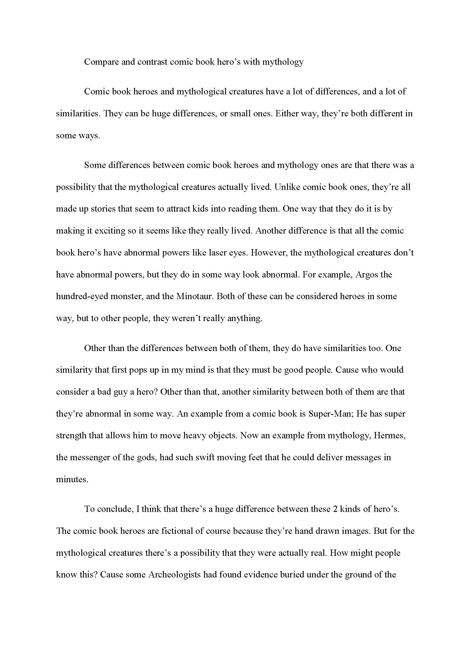 compare and contrast essay intro