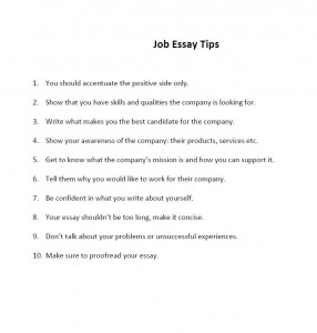 the best job for me essay