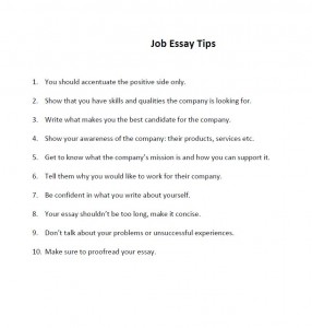 Ideal job essay