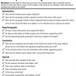 Opinion Essay Checklist