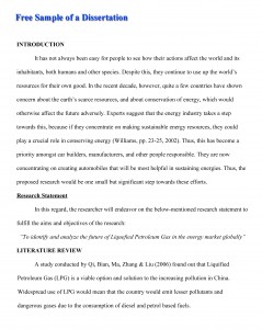 dissertation free sample