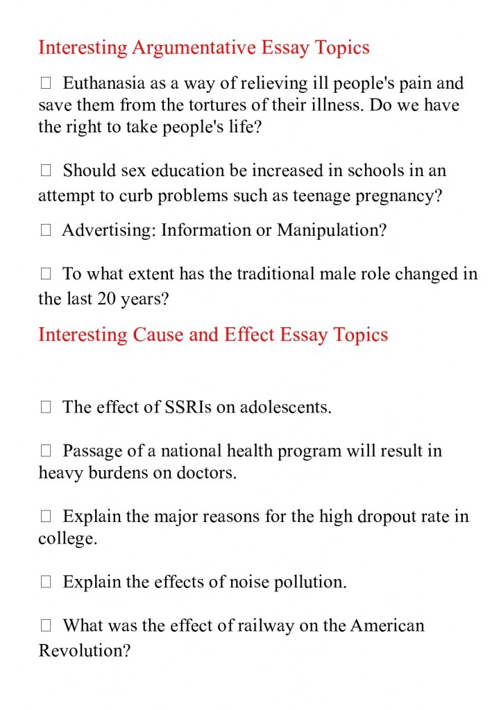 English extended essay topics