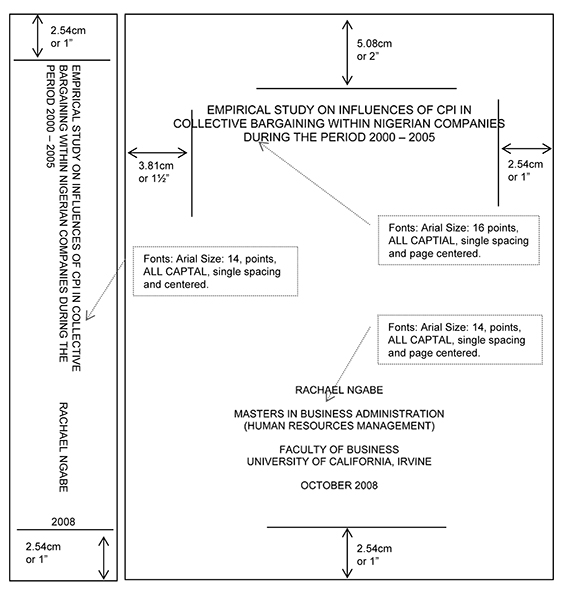 Thesis formats example