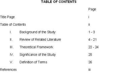 Thesis background of the study format