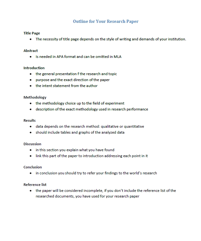 Format for literature review paper