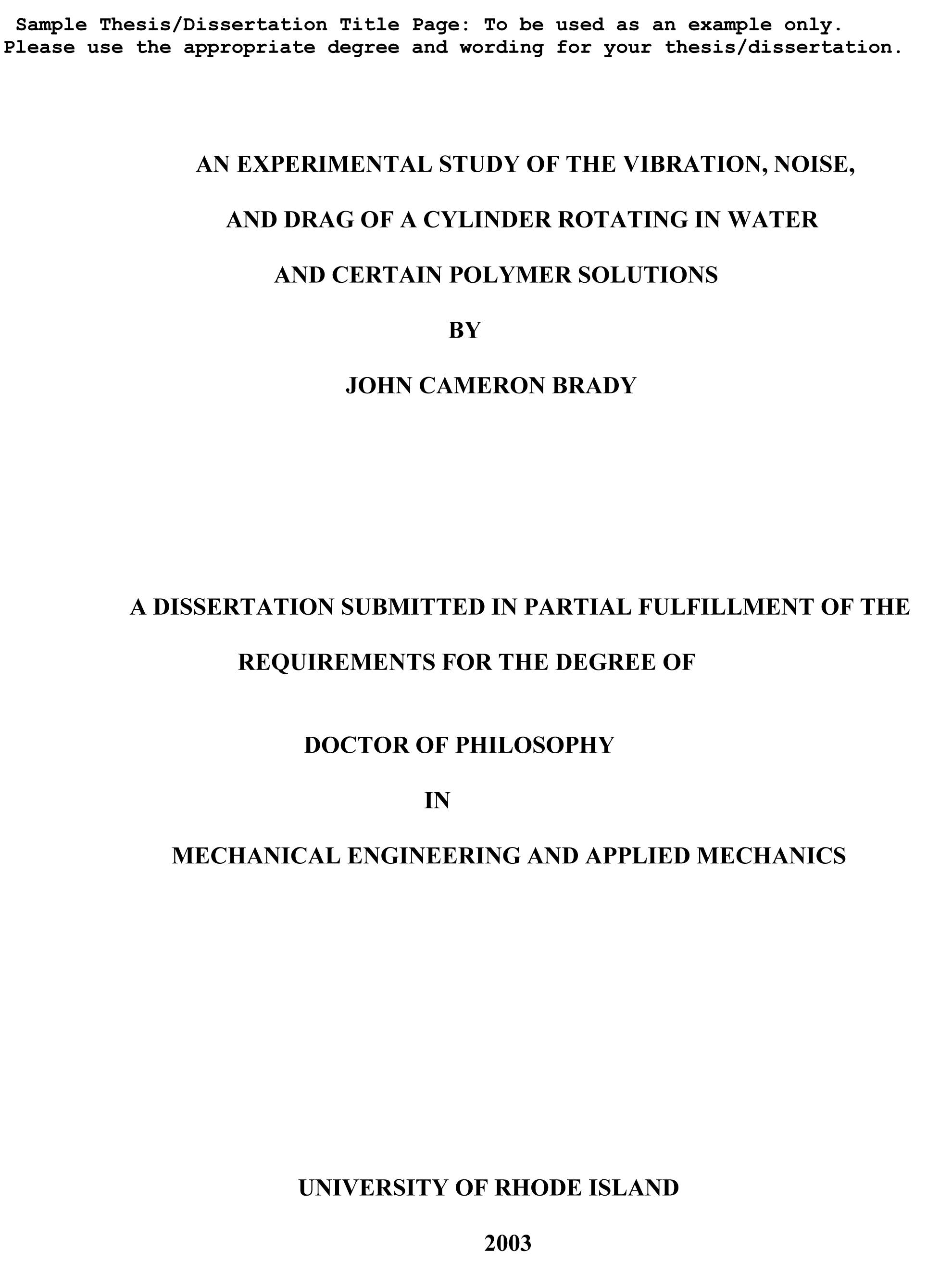 Event management dissertation titles