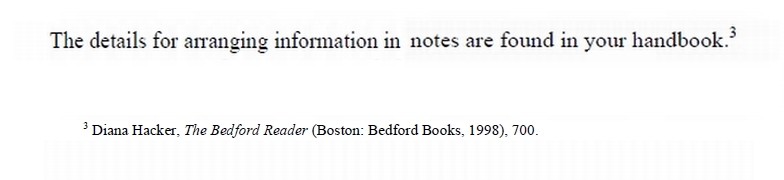 Footnote format thesis