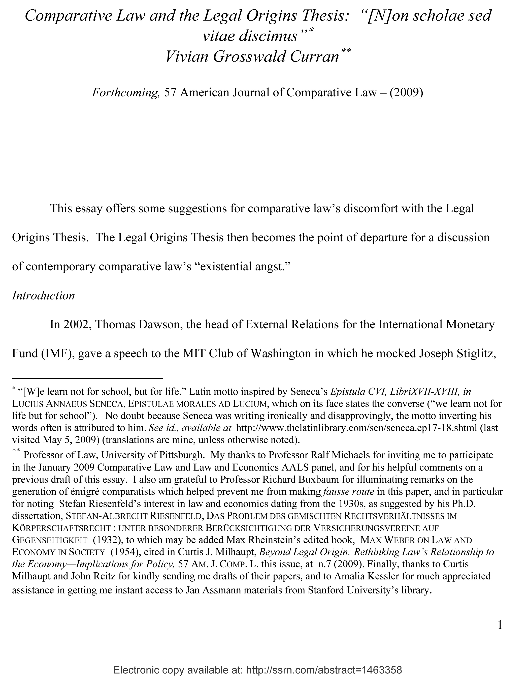 Thesis formats example