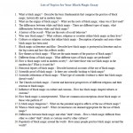 List of Topics for Balack Magic Essay