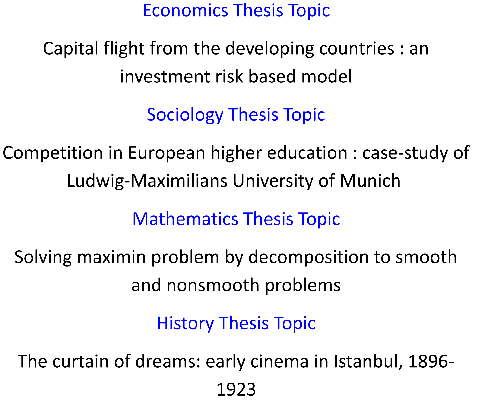 Science education thesis topics