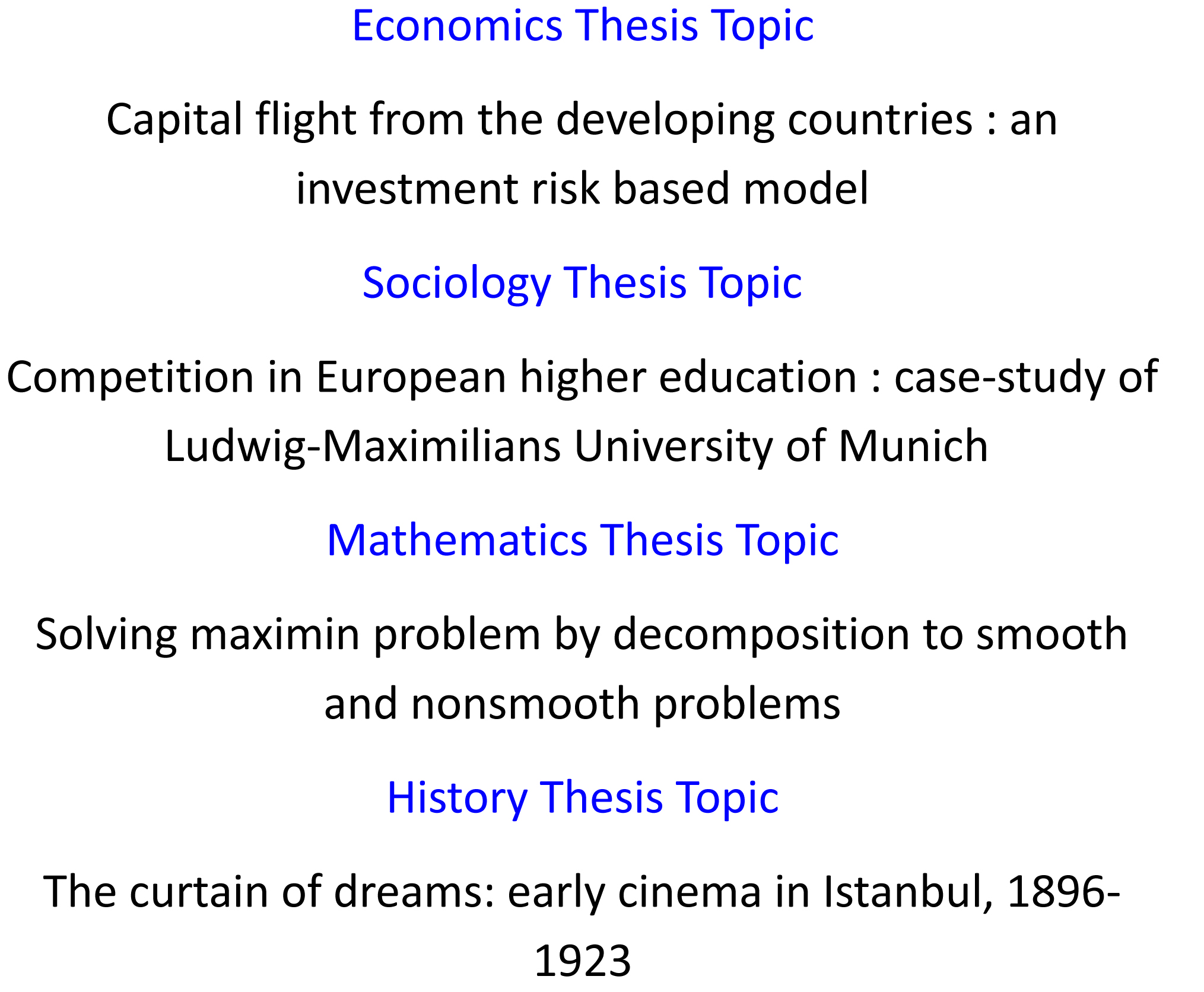 interesting thesis topics