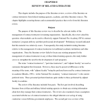 Thesis review of literature