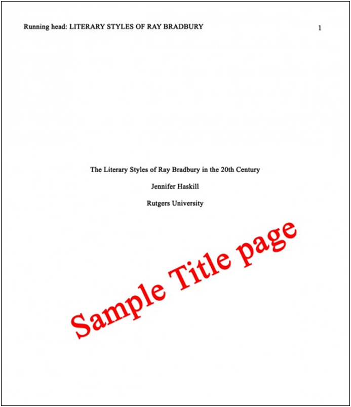 Thesis title page format example