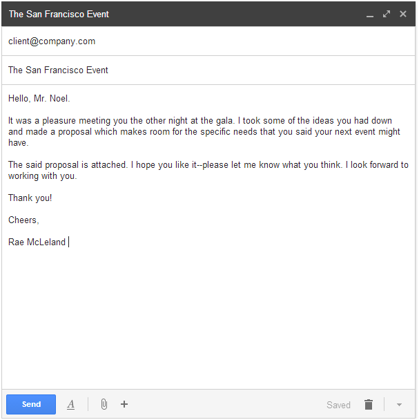 How do you write a business e-mail?